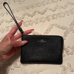 Coach Black Textured Wristlet